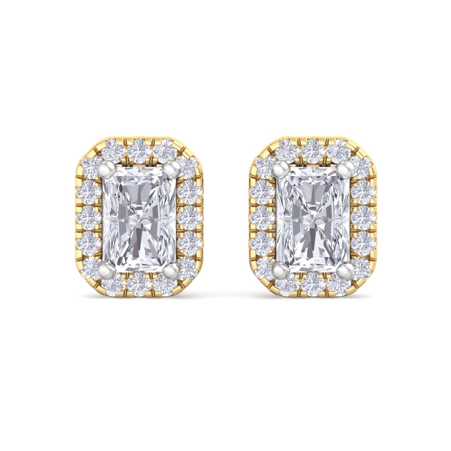 1.64 carat radiant cut diamond studs earrings – luxury diamond jewelry