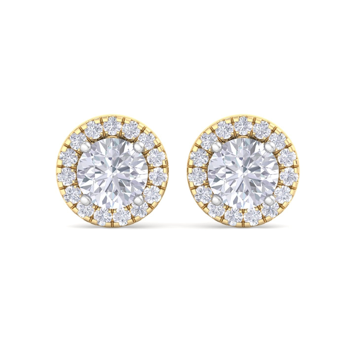 1.60 carat round cut diamond studs earrings – luxury diamond jewelry