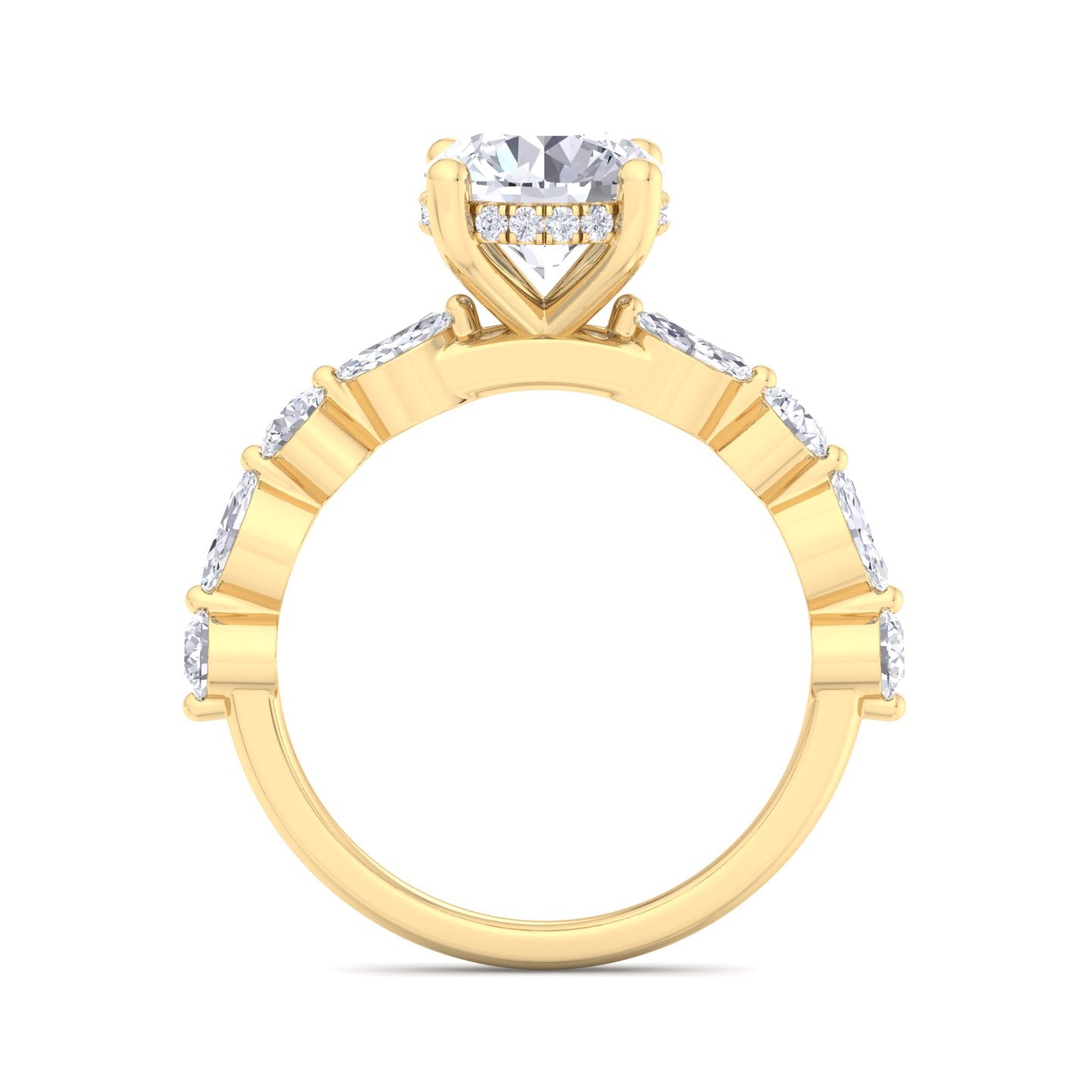 5.16 carat round cut solitaire diamond engagement ring – luxury diamond jewelry