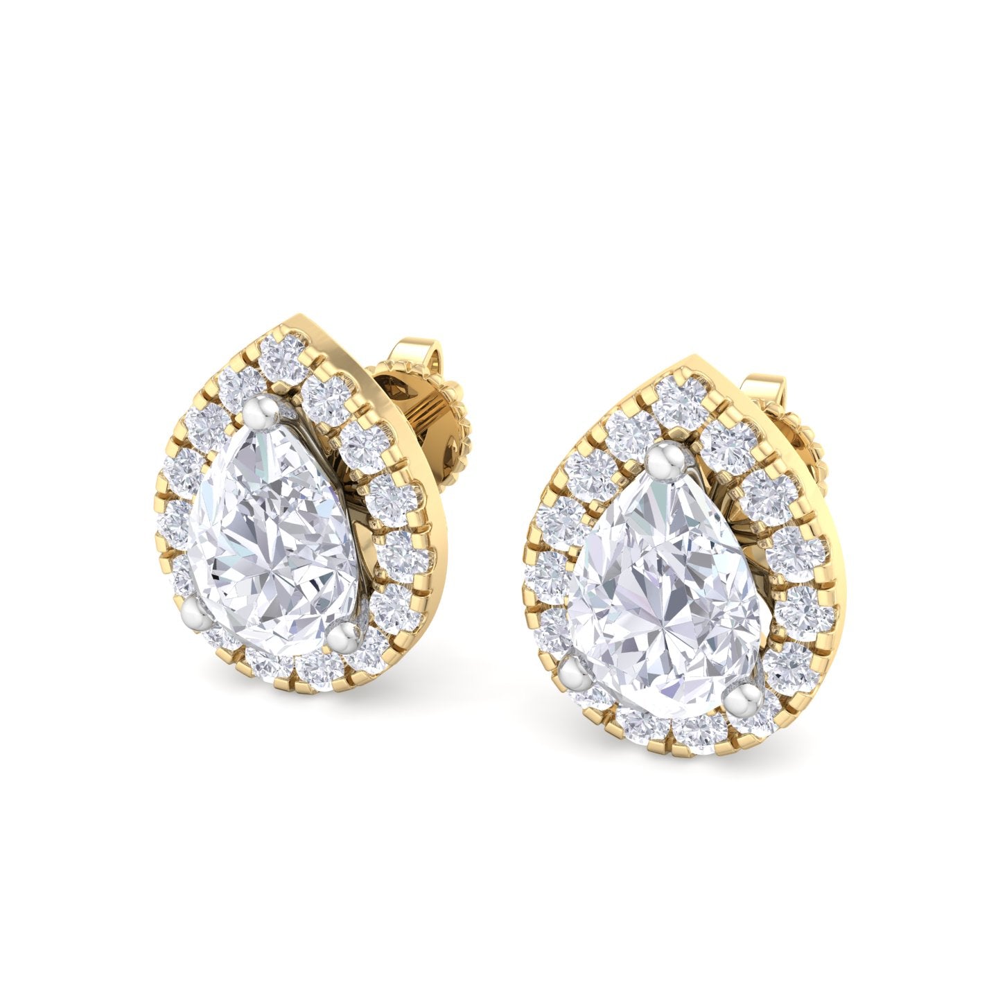 1.60 carat pear cut diamond studs earrings – luxury diamond jewelry