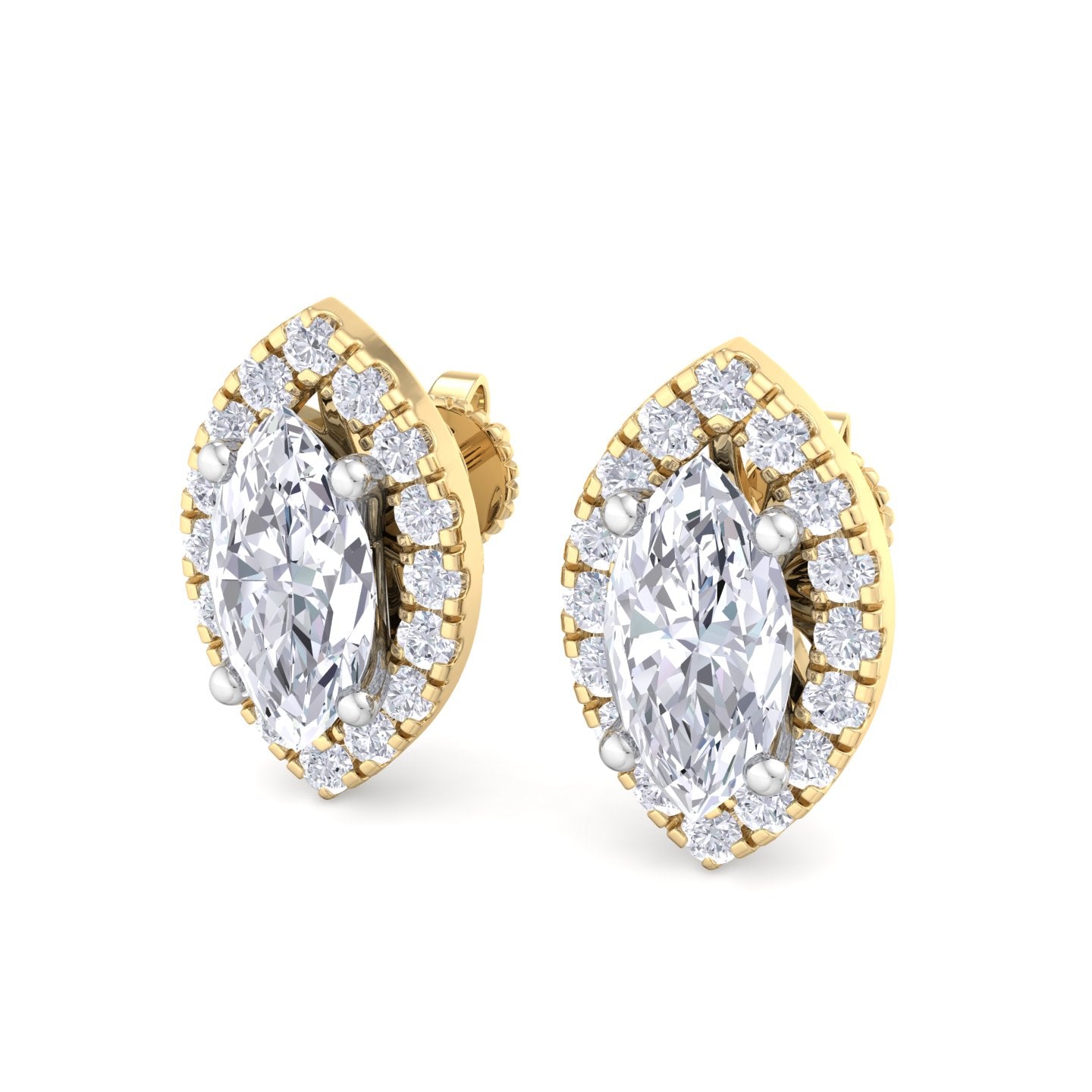 1.64 carat marquise cut diamond studs earrings – luxury diamond jewelry