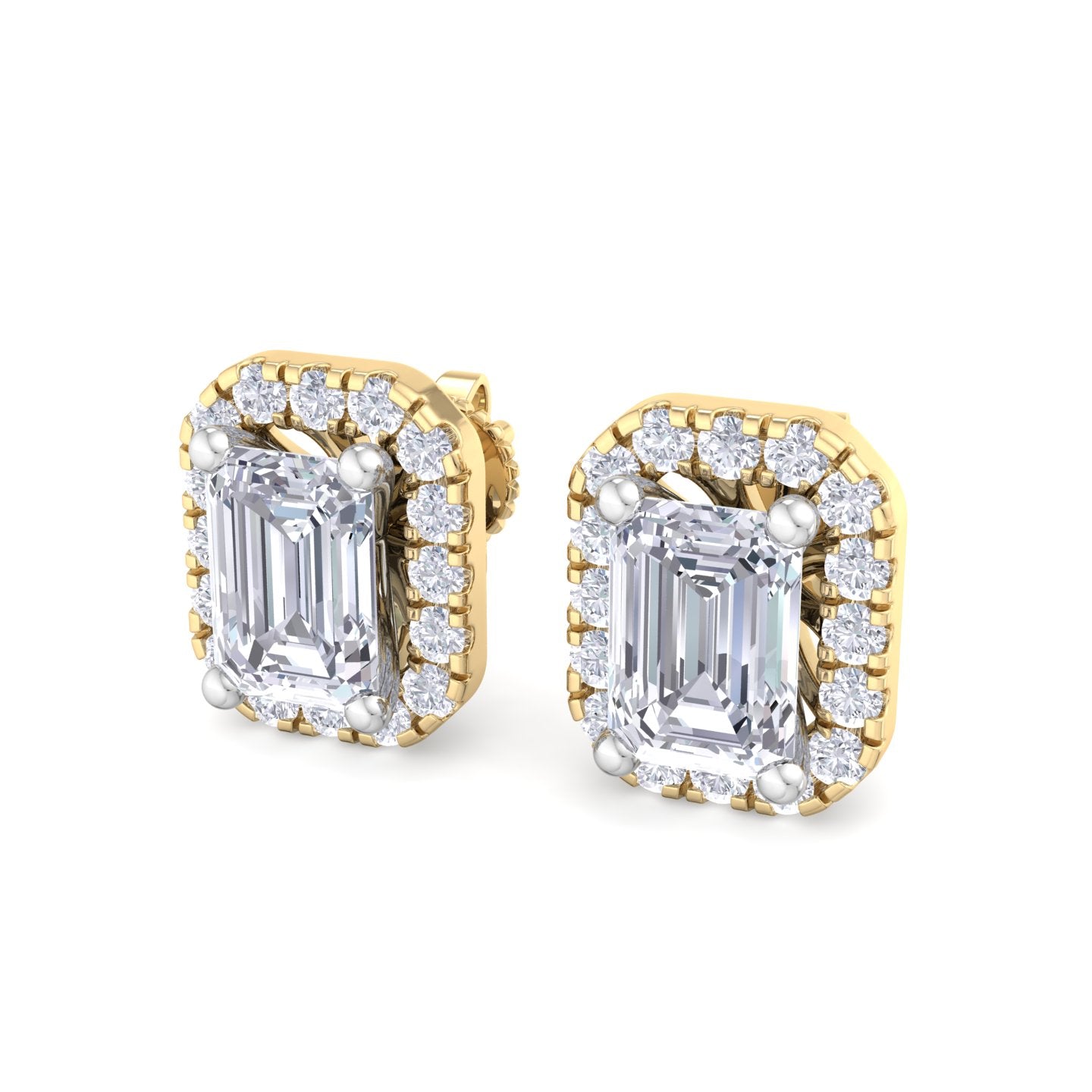 1.64 carat emerald cut diamond studs earrings – luxury diamond jewelry