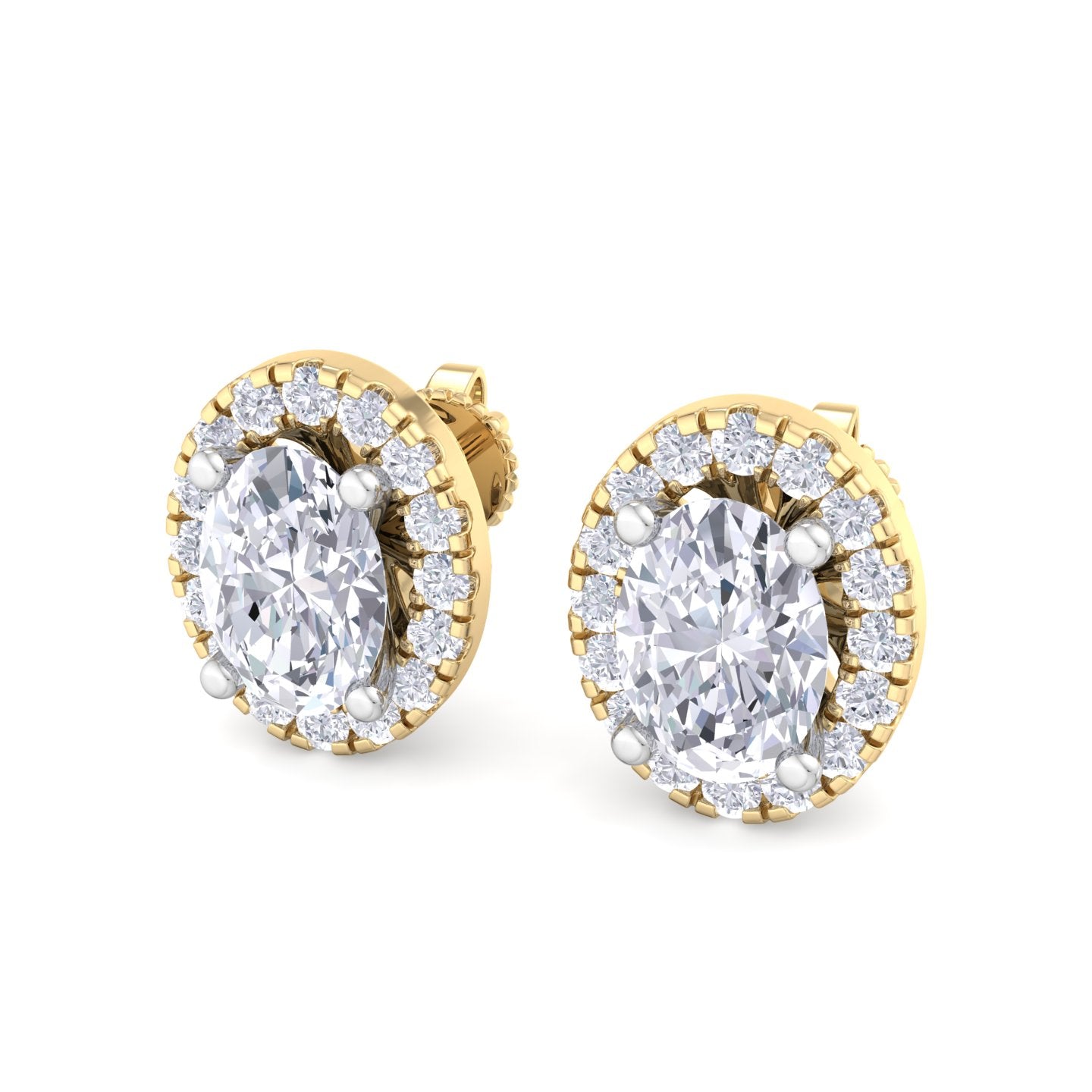 1.64 carat oval cut diamond studs earrings – luxury diamond jewelry