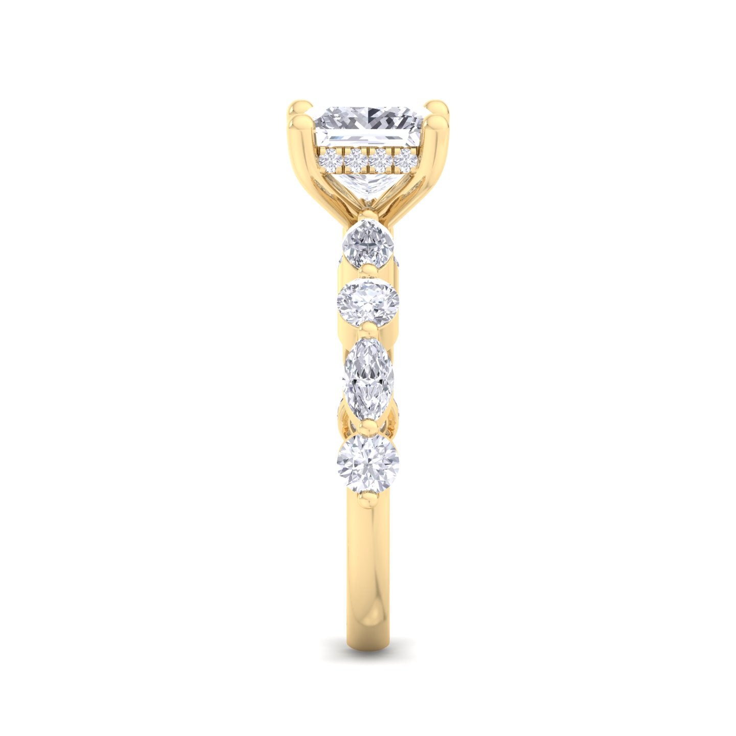 5.16 carat princess cut solitaire diamond engagement ring – luxury diamond jewelry