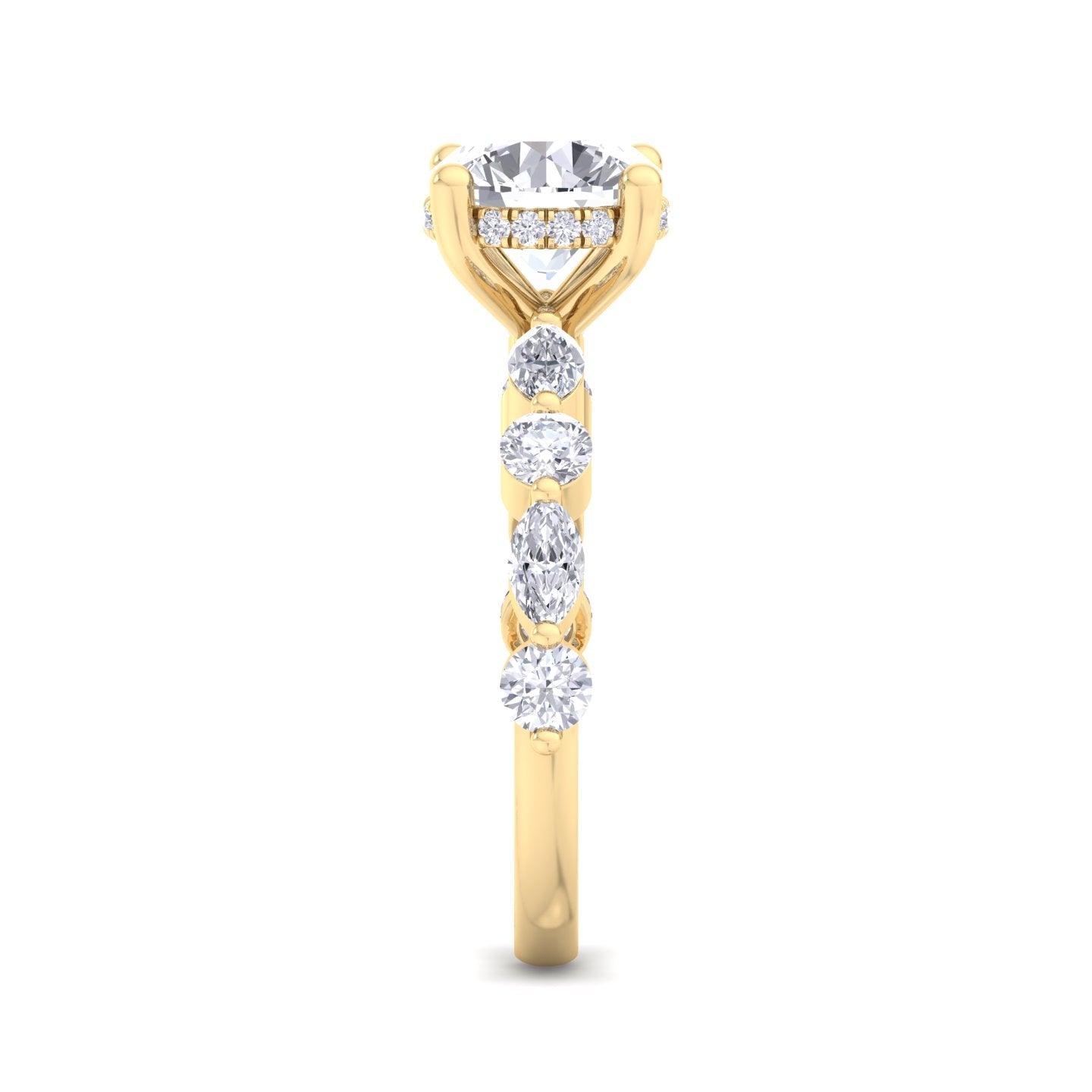 5.16 carat round cut solitaire diamond engagement ring – luxury diamond jewelry
