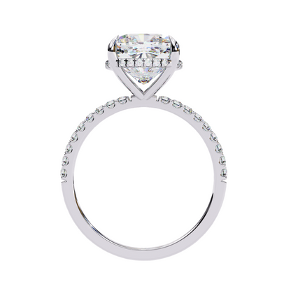 3.25 Carat Cushion Cut Diamond Solitaire Engagement Ring for Women – Luxury Bridal Jewelry