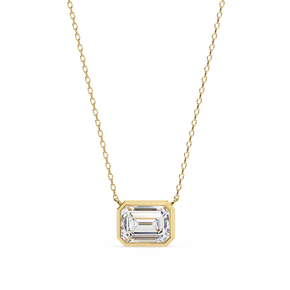 LGD Solitaire Pendant Emerald Stone (1.20ct) In 14K Gold Without Chain