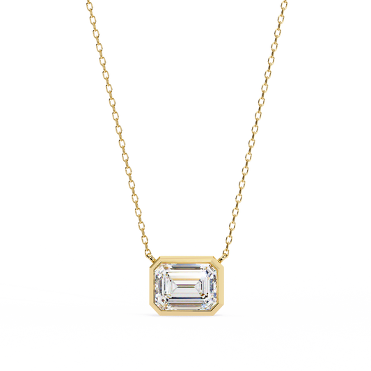 LGD Solitaire Pendant Emerald Stone (1.20ct) In 14K Gold Without Chain