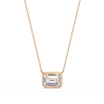 LGD Solitaire Pendant Emerald Stone (1.20ct) In 14K Gold Without Chain