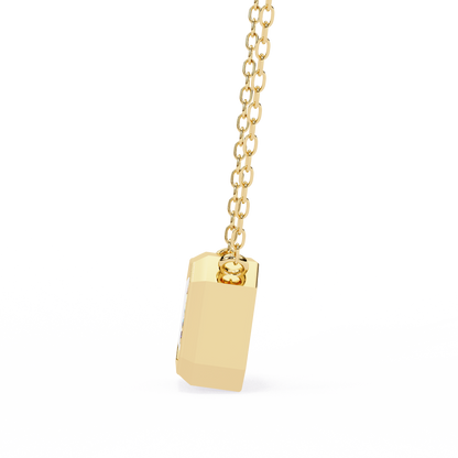 LGD Solitaire Pendant Emerald Stone (1.20ct) In 14K Gold Without Chain