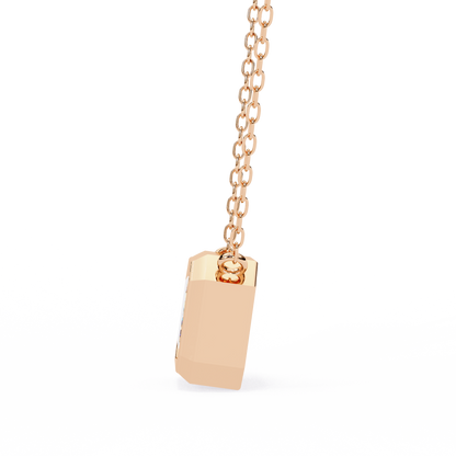 LGD Solitaire Pendant Emerald Stone (1.20ct) In 14K Gold Without Chain