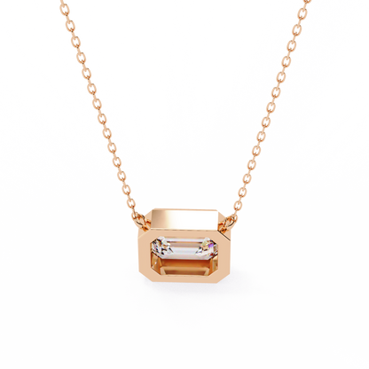 LGD Solitaire Pendant Emerald Stone (1.20ct) In 14K Gold Without Chain