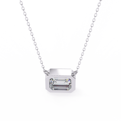 Noble Emerald Diamond Pendant