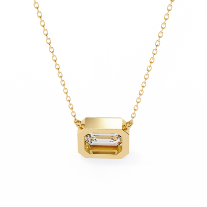 LGD Solitaire Pendant Emerald Stone (1.20ct) In 14K Gold Without Chain