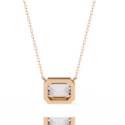 Noble Emerald Diamond Pendant