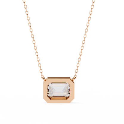 LGD Solitaire Pendant Emerald Stone (1.20ct) In 14K Gold Without Chain