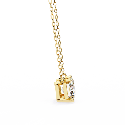 LGD Solitaire Pendant Radiant Stone (1.95ct) In 14K Gold Without Chain