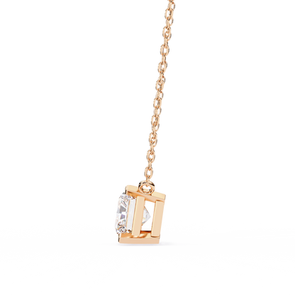 LGD Solitaire Pendant Radiant Stone (1.95ct) In 14K Gold Without Chain