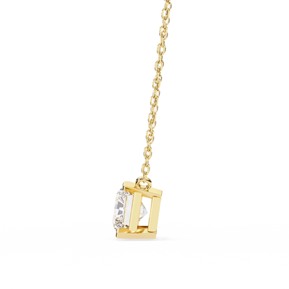 LGD Solitaire Pendant Radiant Stone (1.95ct) In 14K Gold Without Chain