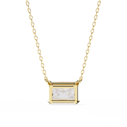 LGD Solitaire Pendant Radiant Stone (1.95ct) In 14K Gold Without Chain