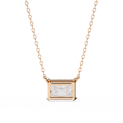 LGD Solitaire Pendant Radiant Stone (1.95ct) In 14K Gold Without Chain