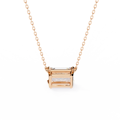 LGD Solitaire Pendant Radiant Stone (1.95ct) In 14K Gold Without Chain