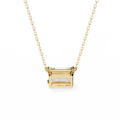 LGD Solitaire Pendant Radiant Stone (1.95ct) In 14K Gold Without Chain