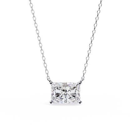 LGD Solitaire Pendant Radiant Stone (1.95ct) In 14K Gold Without Chain