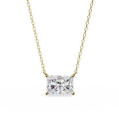 LGD Solitaire Pendant Radiant Stone (1.95ct) In 14K Gold Without Chain