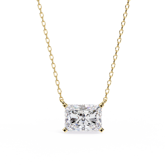 LGD Solitaire Pendant Radiant Stone (1.95ct) In 14K Gold Without Chain