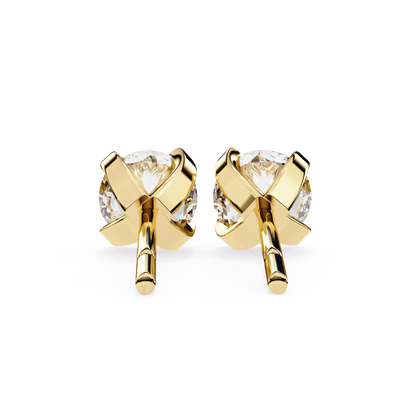 2.50 Carat Round Cut Diamond Stud Earrings - Modern Jewelry