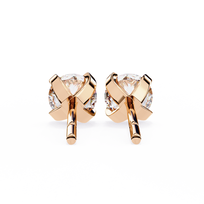 2.50 Carat Round Cut Diamond Stud Earrings - Modern Jewelry