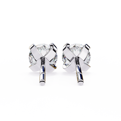 2.50 Carat Round Cut Diamond Stud Earrings - Modern Jewelry
