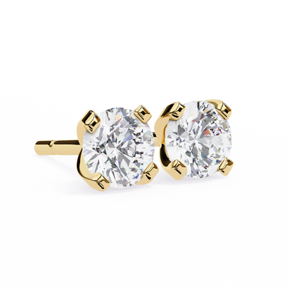 2.50 Carat Round Cut Diamond Stud Earrings - Modern Jewelry