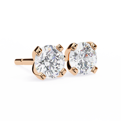 2.50 Carat Round Cut Diamond Stud Earrings - Modern Jewelry