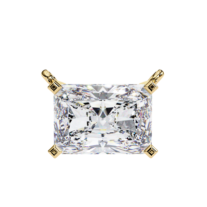 LGD Solitaire Pendant Radiant Stone (1.95ct) In 14K Gold Without Chain