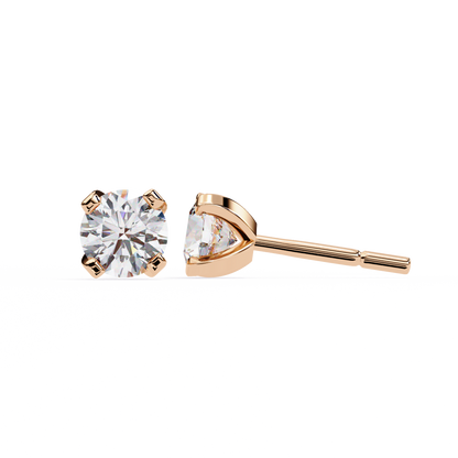 2.50 Carat Round Cut Diamond Stud Earrings - Modern Jewelry
