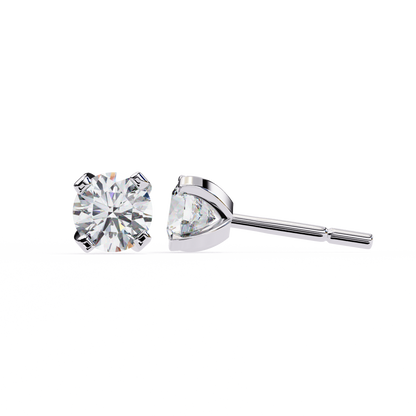 2.50 Carat Round Cut Diamond Stud Earrings - Modern Jewelry