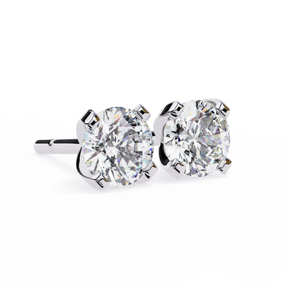 2.50 Carat Round Cut Diamond Stud Earrings - Modern Jewelry