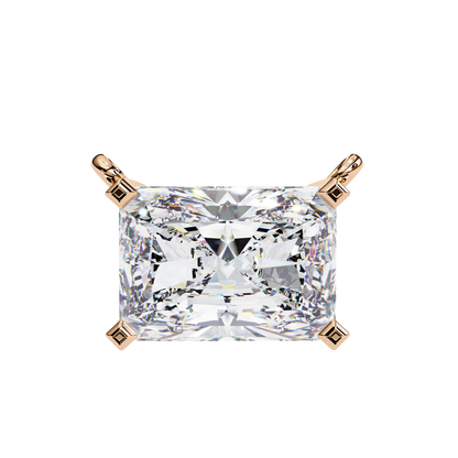 LGD Solitaire Pendant Radiant Stone (1.95ct) In 14K Gold Without Chain