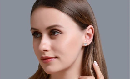 2.50 Carat Heart Cut Diamond Stud Earrings - Love Modern Jewelry