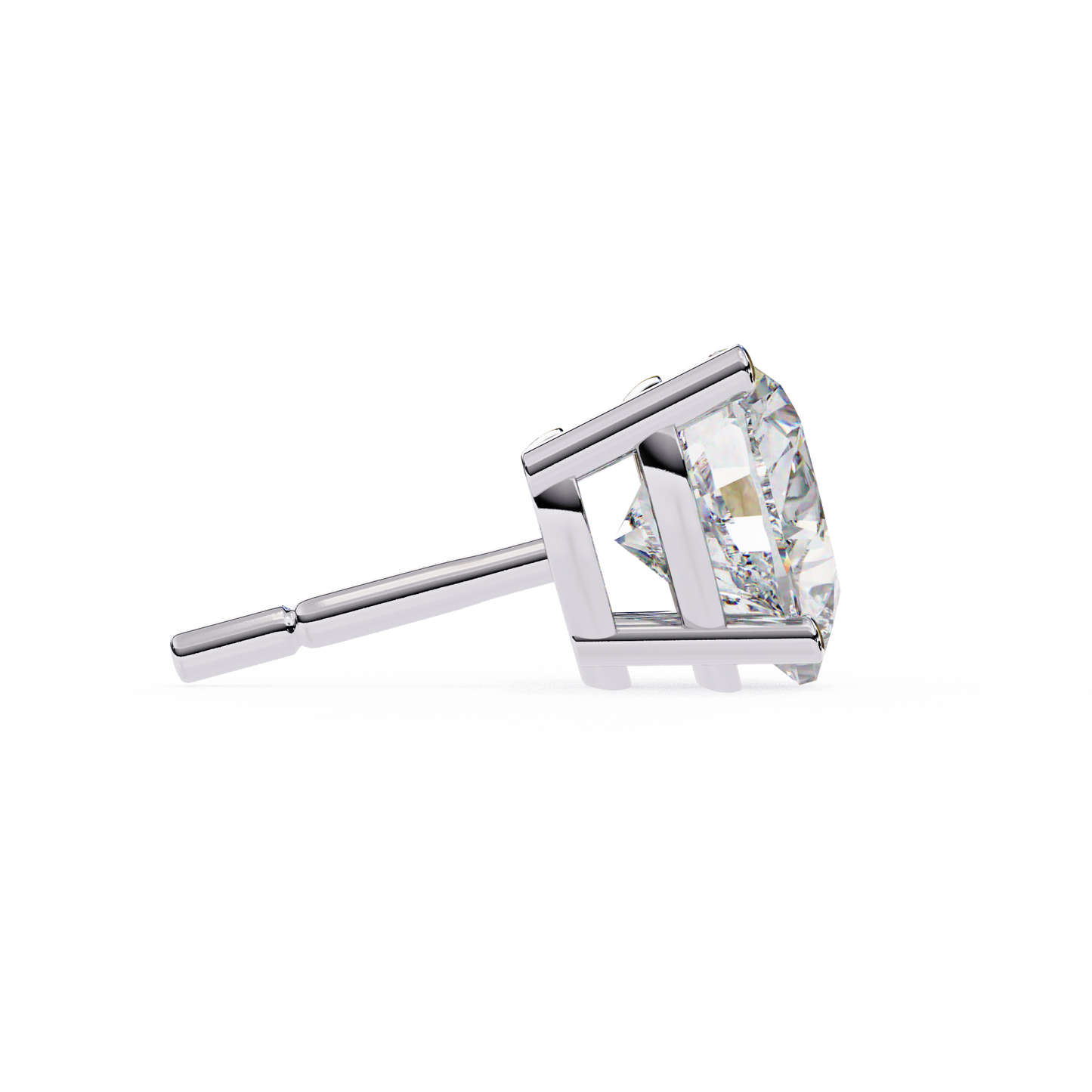2.50 carat heart cut diamond stud earrings - love modern jewelry