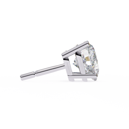 2.50 Carat Heart Cut Diamond Stud Earrings - Love Modern Jewelry