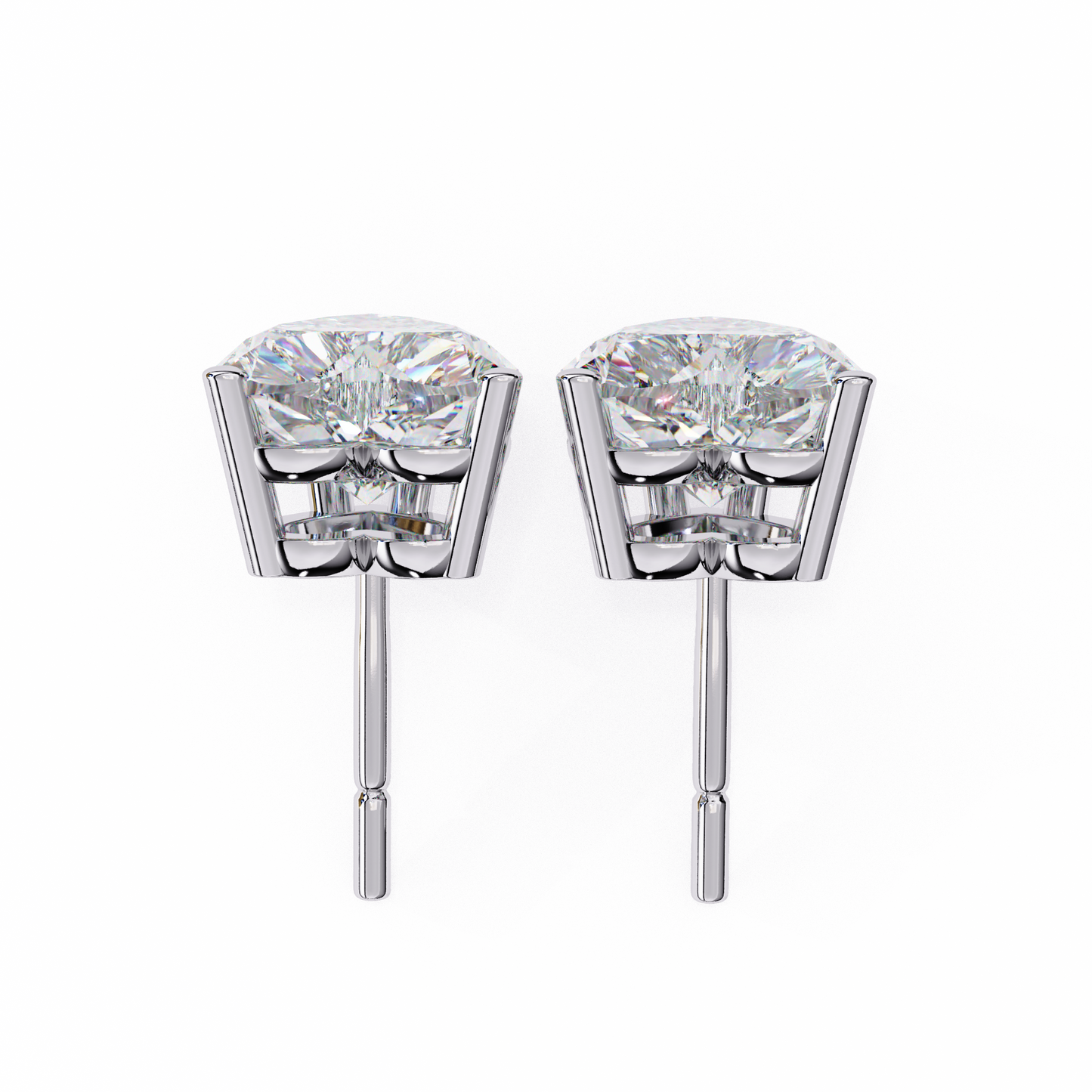2.50 carat heart cut diamond stud earrings - love modern jewelry