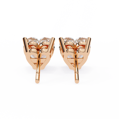 2.50 Carat Heart Cut Diamond Stud Earrings - Love Modern Jewelry