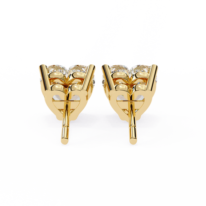 2.50 Carat Heart Cut Diamond Stud Earrings - Love Modern Jewelry