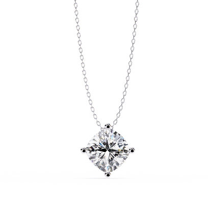 LGD Solitaire Pendant Cushion Square Stone (2.32ct) In 14K Gold Without Chain