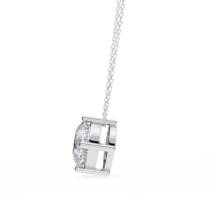 LGD Solitaire Pendant Cushion Square Stone (2.32ct) In 14K Gold Without Chain
