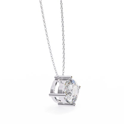 LGD Solitaire Pendant Cushion Square Stone (2.32ct) In 14K Gold Without Chain