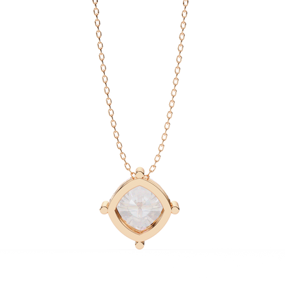 LGD Solitaire Pendant Cushion Square Stone (2.32ct) In 14K Gold Without Chain